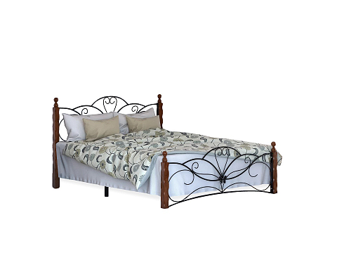 Металлическая кровать Garda 11R - Изящная кровать с металлической фигурной решеткой и фигурным изголовьем.