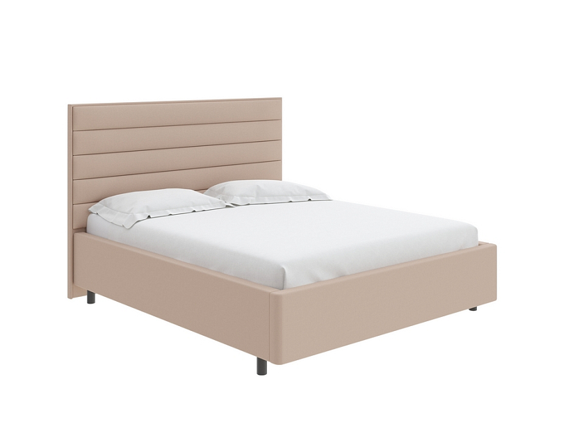 Кровать Verona 80x200 Ткань: Рогожка Тетра Имбирь - Кровать в лаконичном дизайне в обивке из мебельной ткани или экокожи.