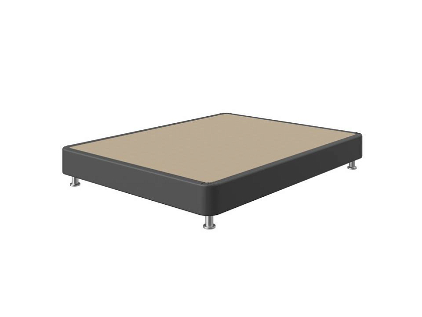 Кровать BoxSpring Home 160x200 Экокожа Черный - Кровать с простой усиленной конструкцией