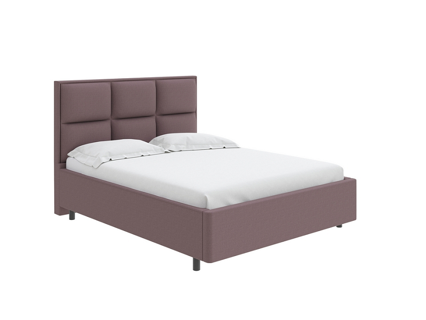 Кровать Malina 80x190 Ткань: Рогожка Levis 12 Лён - Изящная кровать без встроенного основания из массива сосны с мягкими элементами.