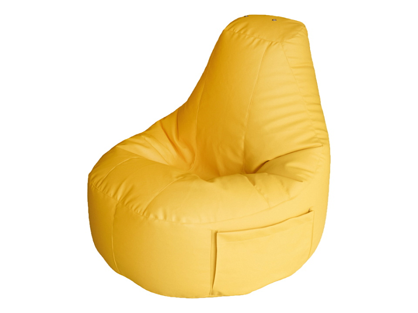 Кресло-мешок Form 90x90 Экокожа Желтый - Кресло-мешок с оригинальным дизайном 