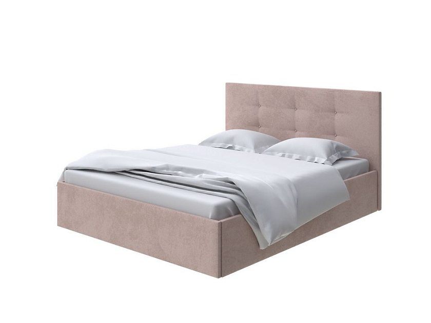 Кровать Forsa 180x190 Ткань: Велюр Teddy Шоколадный бисквит - Универсальная кровать с мягким изголовьем, выполненным из рогожки.