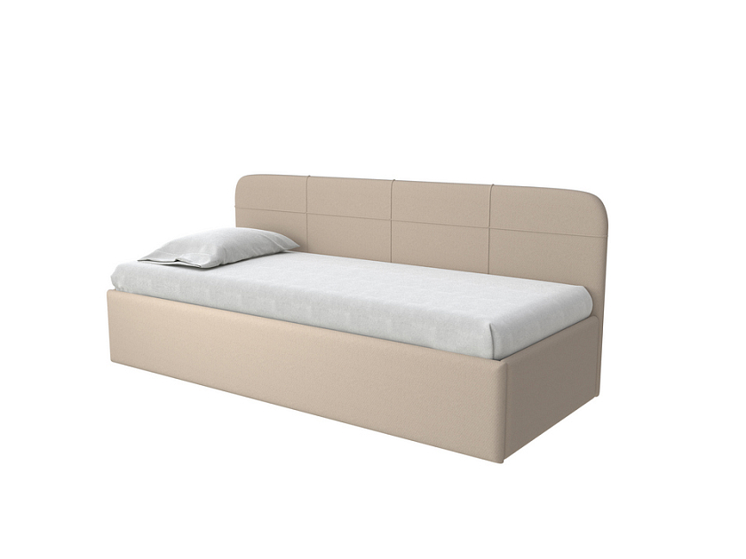 Кровать Life Junior софа (без основания) 80x190 Ткань: Рогожка Levis 85 Серый - Небольшая кровать в мягкой обивке в лаконичном дизайне.