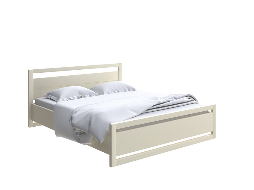 Кровать Kvebek с подъемным механизмом 80x190 Массив (сосна) Слоновая кость - Удобная кровать с местом для хранения