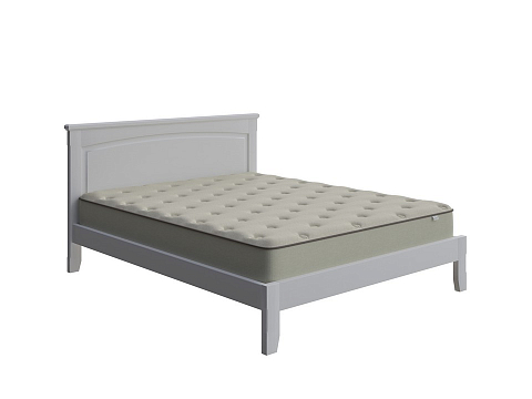 Белая двуспальная кровать Marselle-тахта - Деревянная кровать со встроенным основанием